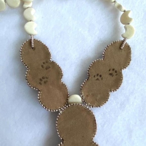 Hand Beaded Y Statement Necklace Natural Stone - Picture 13 of 13